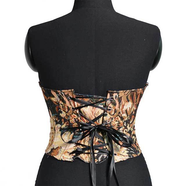 Short Torso Jacquard Waist Training Corset