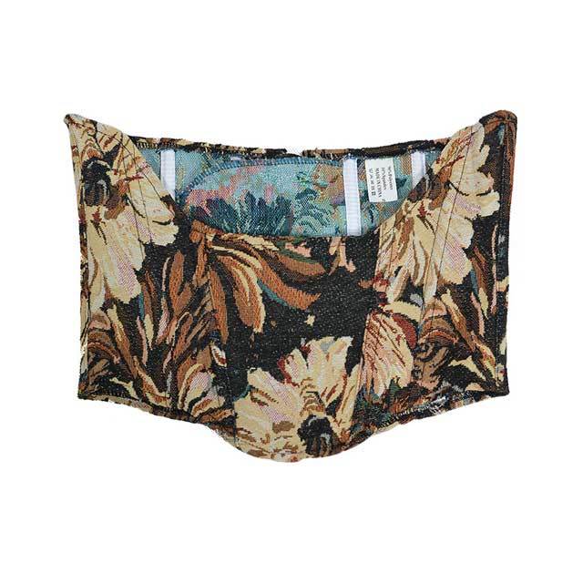 Short Torso Jacquard Waist Training Corset