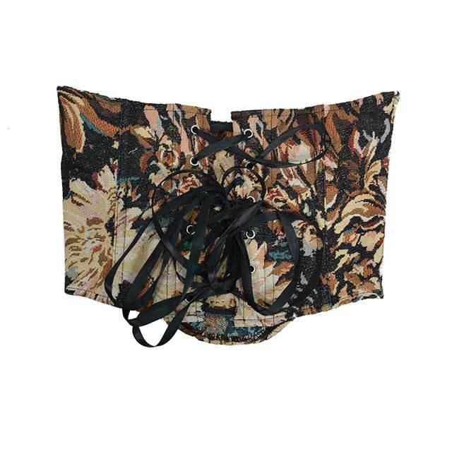 Short Torso Jacquard Waist Training Corset