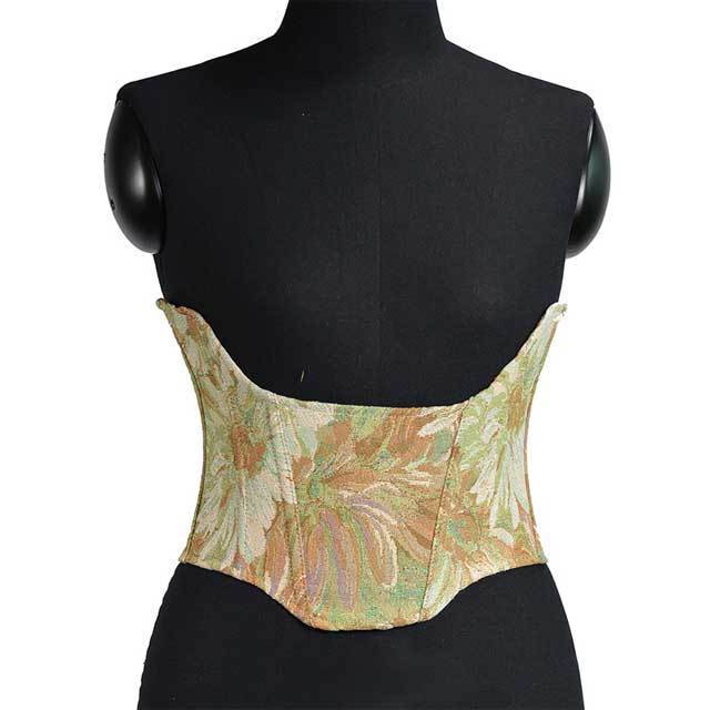Short Torso Jacquard Waist Training Corset