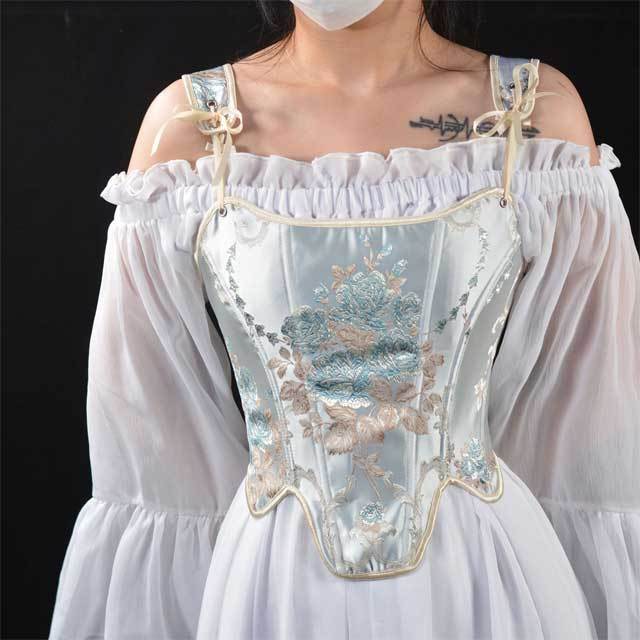 Fashion Embroidery European Corset Tops