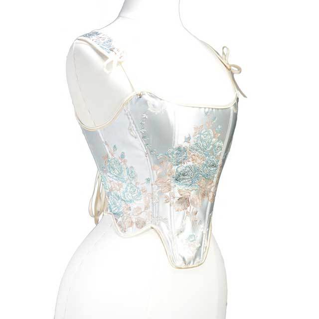 Fashion Embroidery European Corset Tops