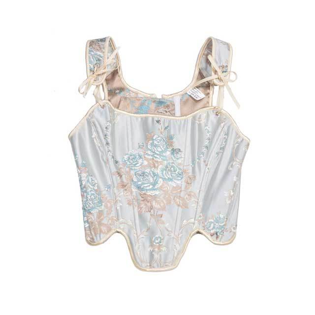 Fashion Embroidery European Corset Tops