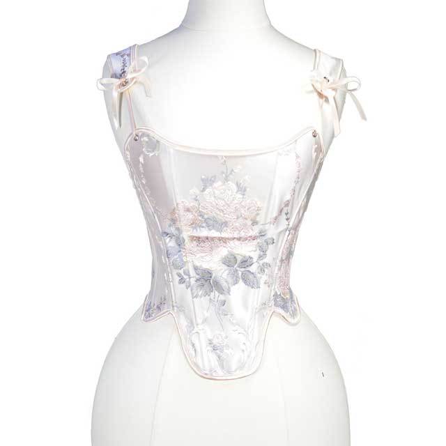 Fashion Embroidery European Corset Tops