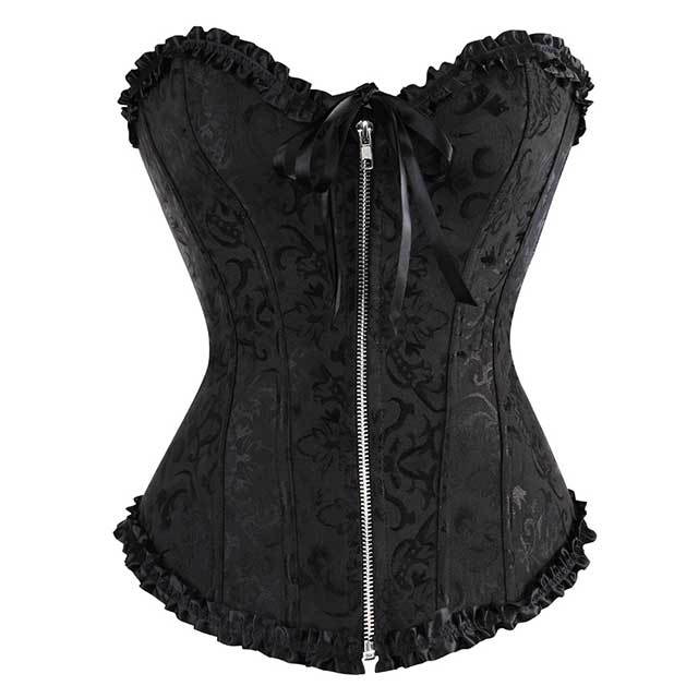 Jacquard Zipper Shapewear Corset