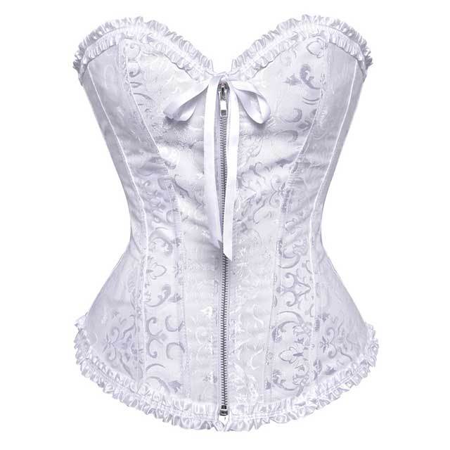 Jacquard Zipper Shapewear Corset