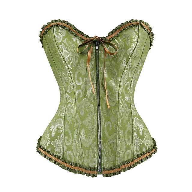 Jacquard Zipper Shapewear Corset