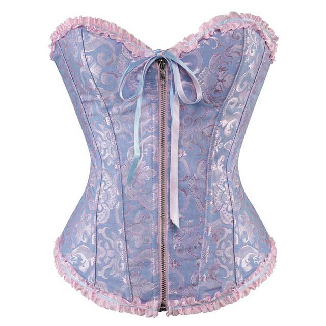 Jacquard Zipper Shapewear Corset