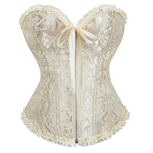 Jacquard Zipper Shapewear Corset