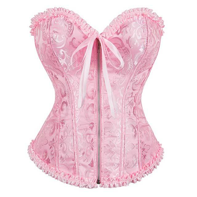 Jacquard Zipper Shapewear Corset