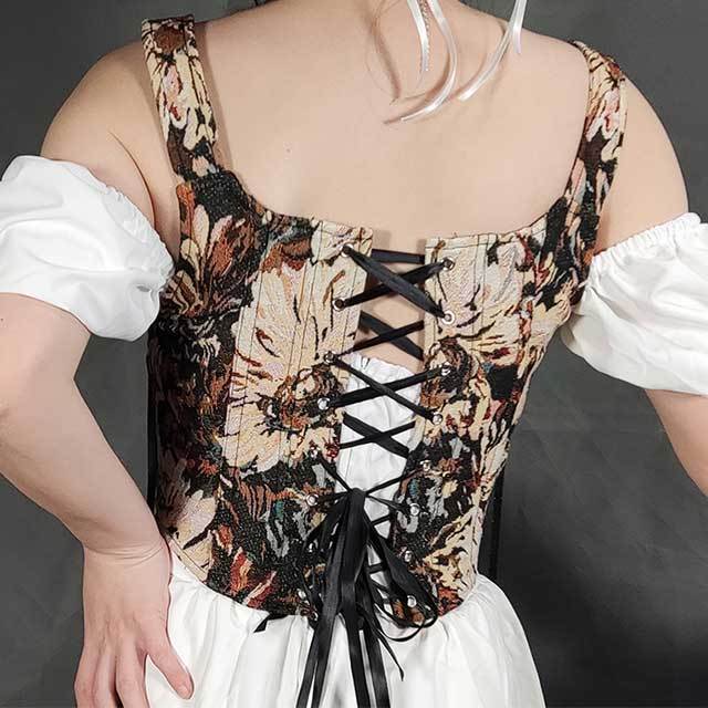 Oil Painting Style Straps Slimming Outerwear Corset