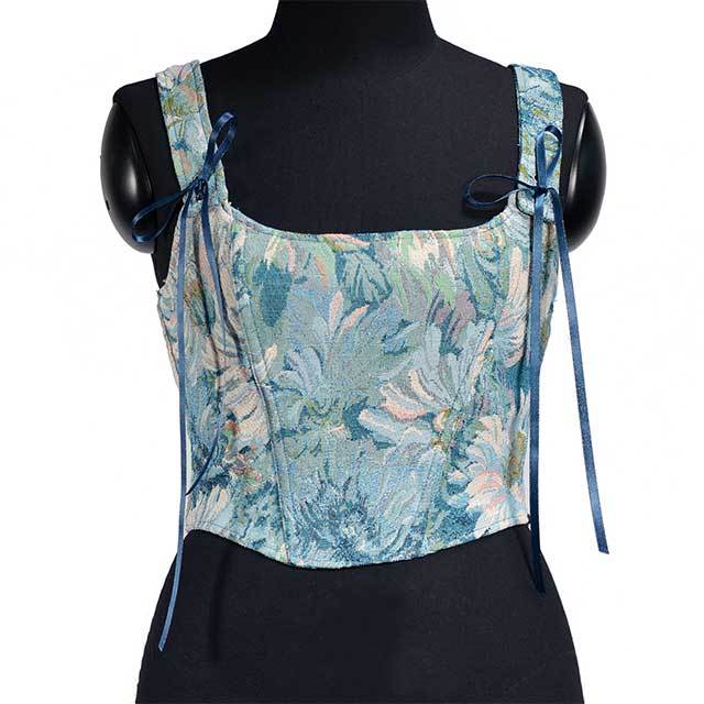 Oil Painting Style Straps Slimming Outerwear Corset