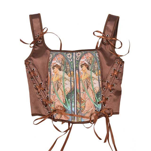 Retro Beauty Satin Bustier Corset