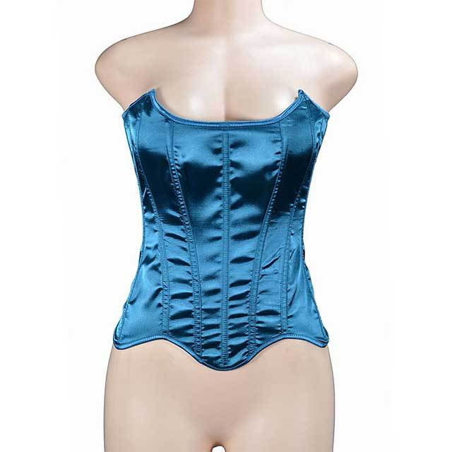 Satin Lace up Overbust Corsets Bustiers