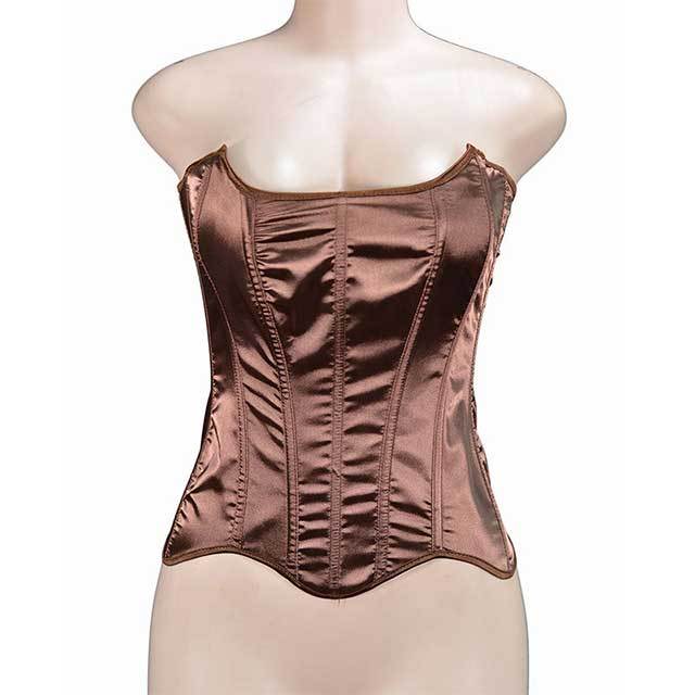 Satin Lace up Overbust Corsets Bustiers