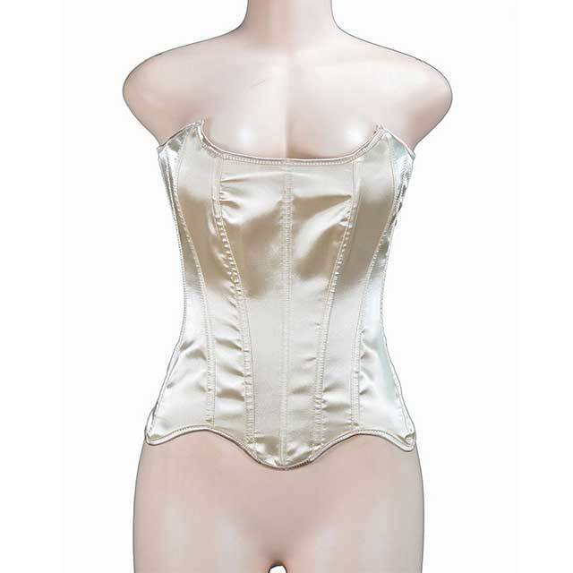 Satin Lace up Overbust Corsets Bustiers