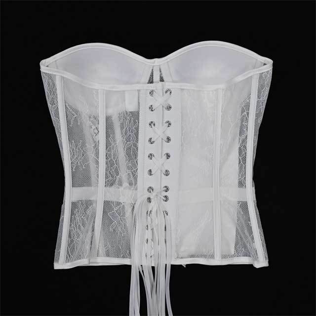 See Through Lace Bustier Corset
