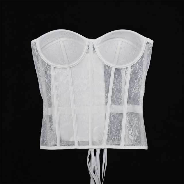 See Through Lace Bustier Corset
