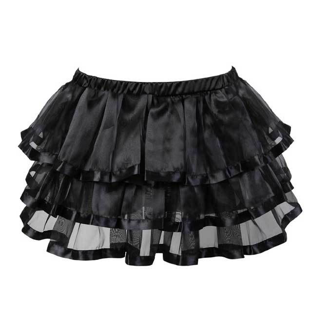 Fashion Maid Mesh Tiered Skirt