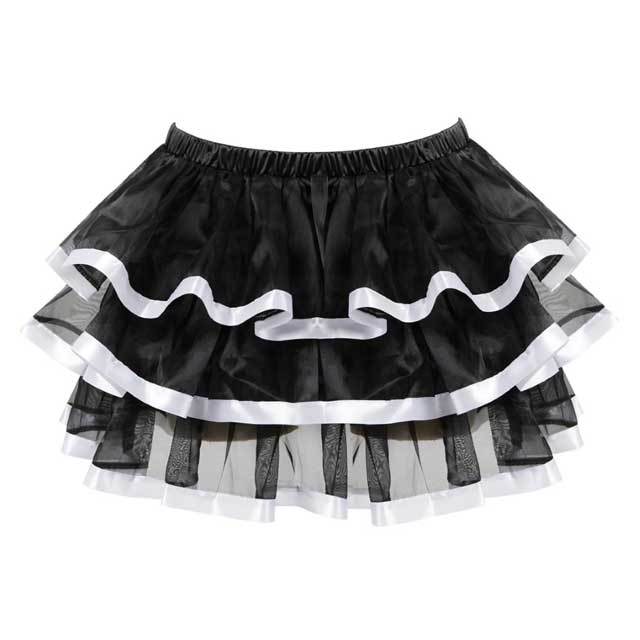 Fashion Maid Mesh Tiered Skirt
