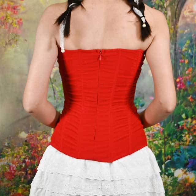 Fishbone Strapless Mesh Corset Top