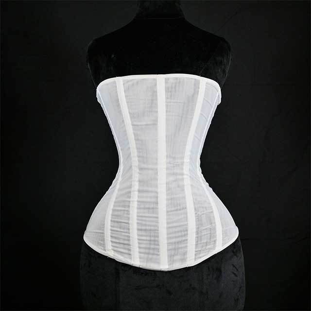 Fishbone Strapless Mesh Corset Top