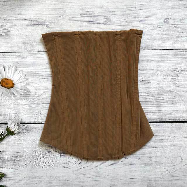 Fishbone Strapless Mesh Corset Top