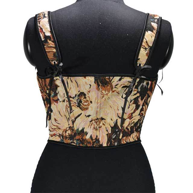 French Painting Lace-Up Women Bustier Corset