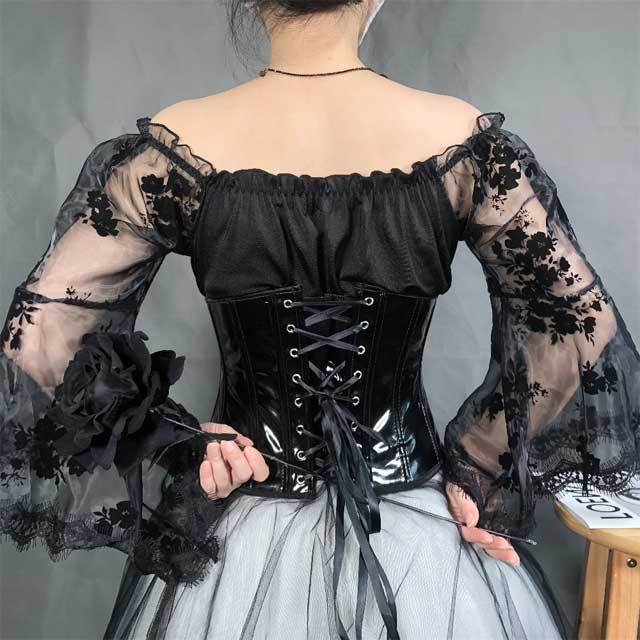Front Zipper Leather Waist Shaper Corset