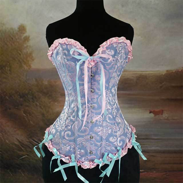 Jacquard Boned Women Corset Tops