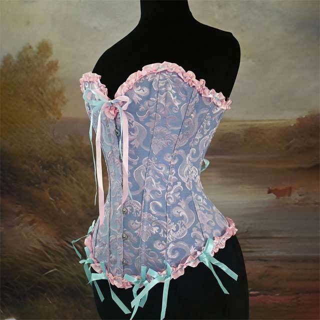 Jacquard Boned Women Corset Tops