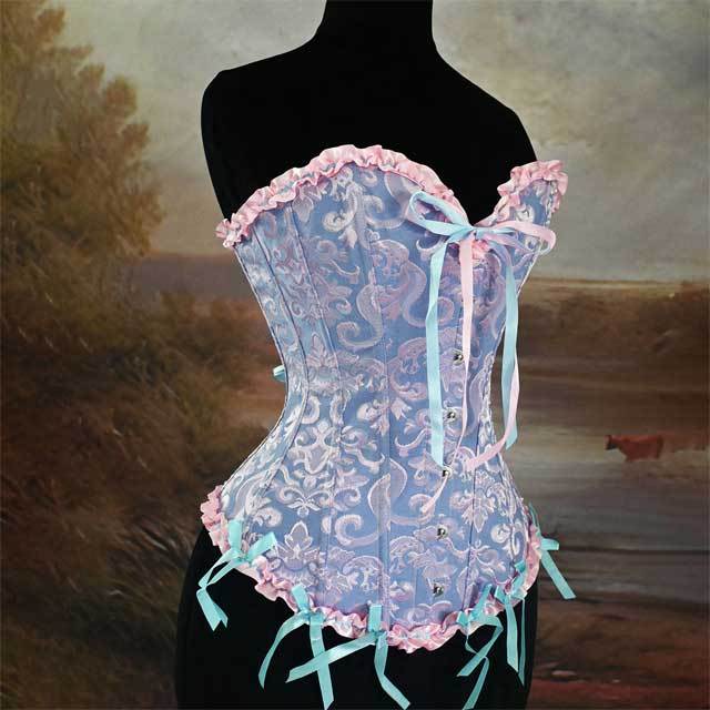 Jacquard Boned Women Corset Tops