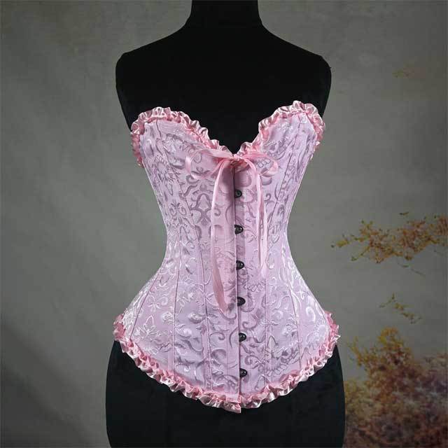 Jacquard Boned Women Corset Tops