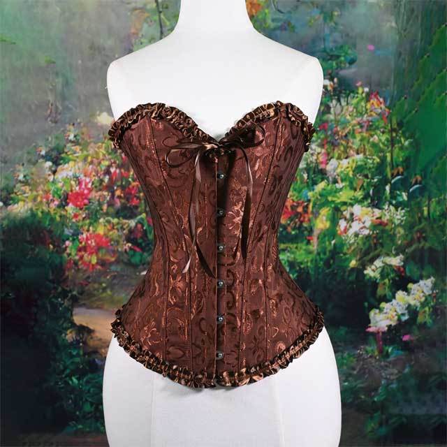 Jacquard Boned Women Corset Tops