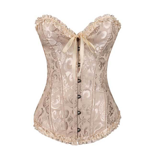 Jacquard Boned Women Corset Tops