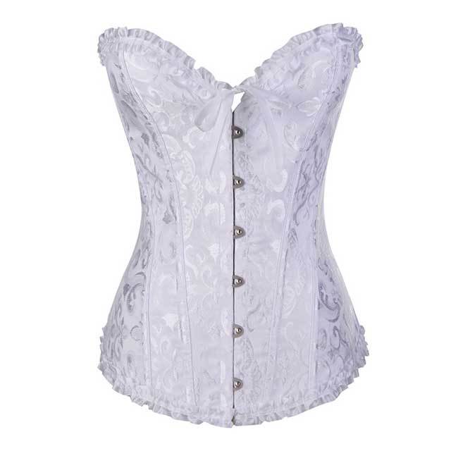 Jacquard Boned Women Corset Tops