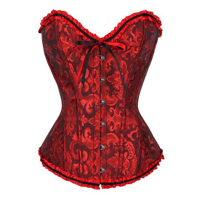 Jacquard Boned Women Corset Tops