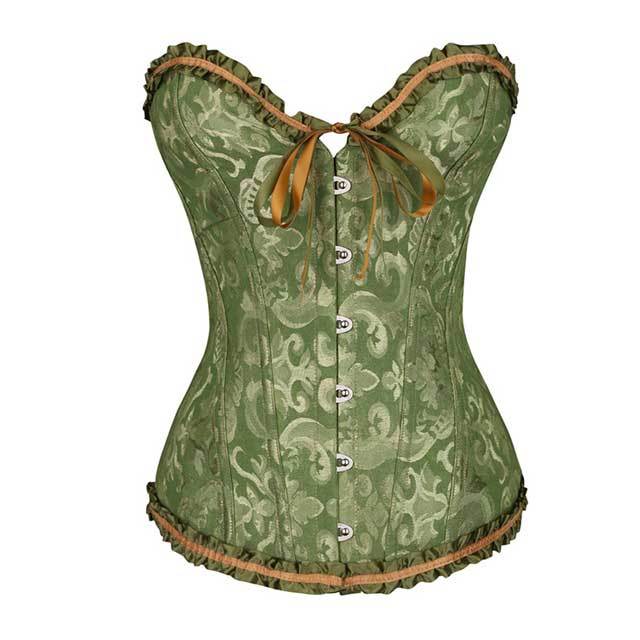 Jacquard Boned Women Corset Tops