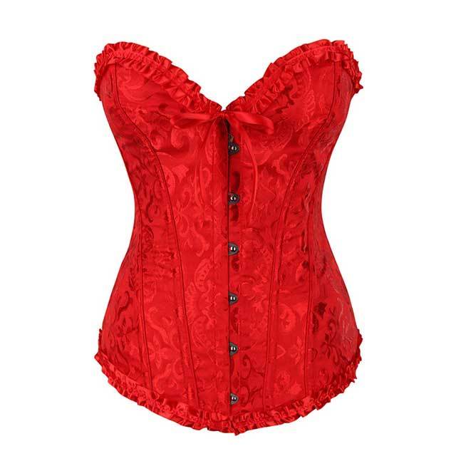 Jacquard Boned Women Corset Tops