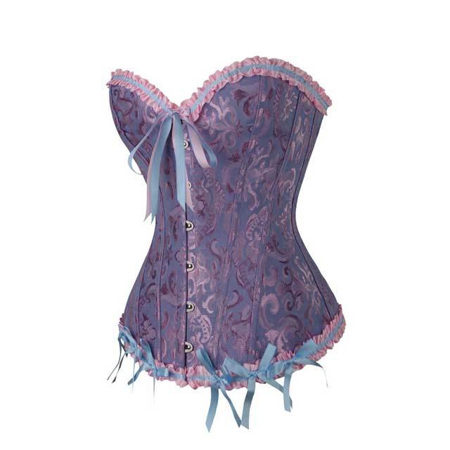 Jacquard Boned Women Corset Tops