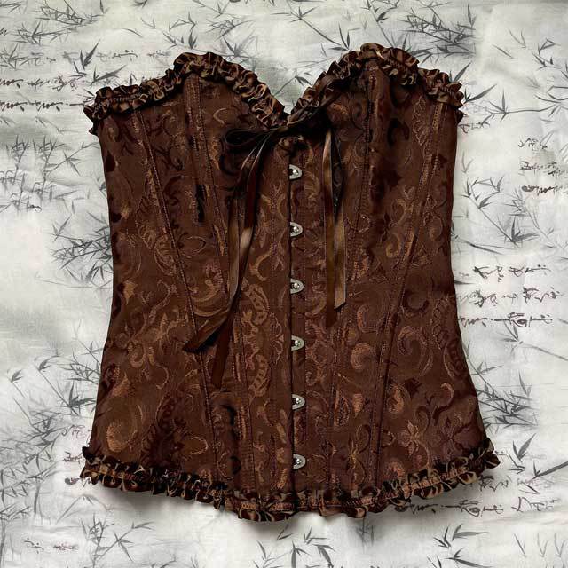 Jacquard Boned Women Corset Tops