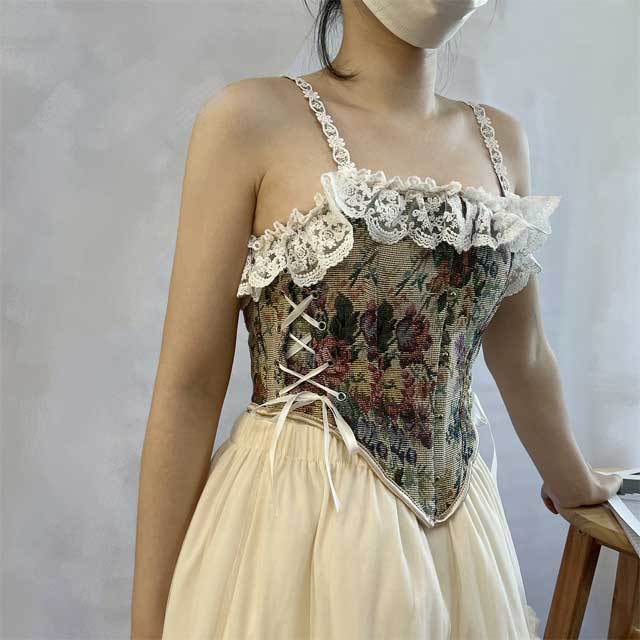 Lace Trim Fashion French Bustier Corset