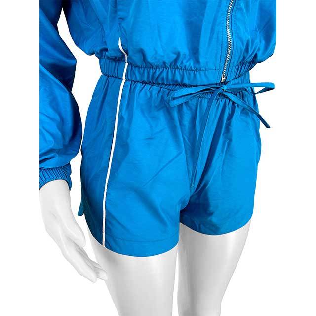 Long Sleeve Striped Jacket Top Two Pieces Short Set