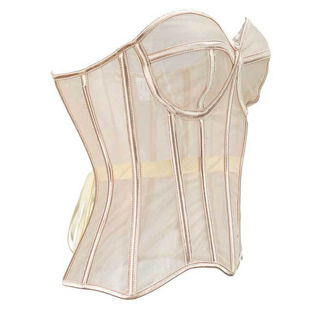 See Through Mesh Corset Tops