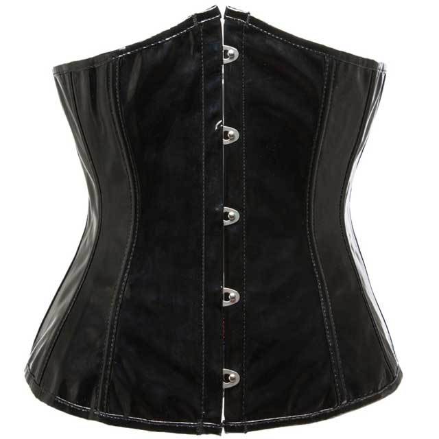 Shiny Leather Underbust Waist Training Corset