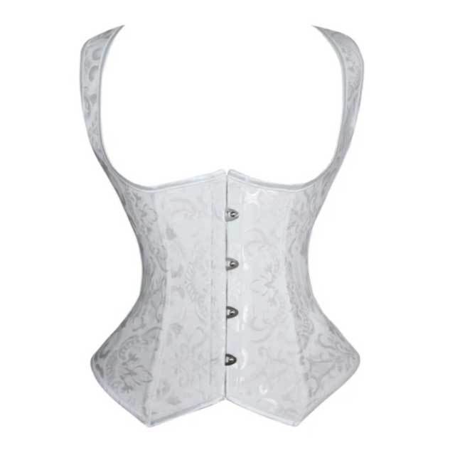 Jacquard Lace-Up Underbust Waistcoat Corset