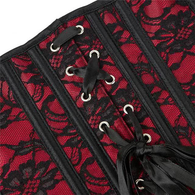 Flower Embroidery Lace Slimming Corset Top