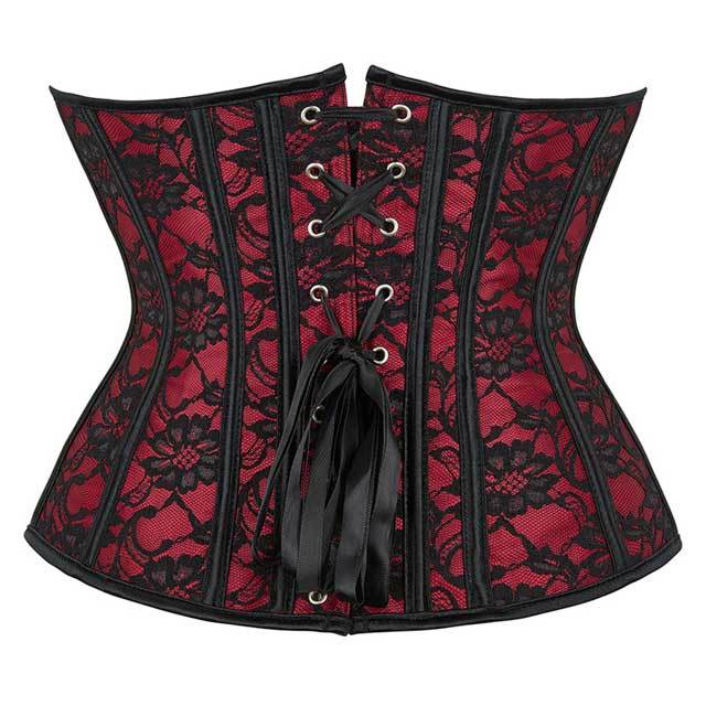 Flower Embroidery Lace Slimming Corset Top