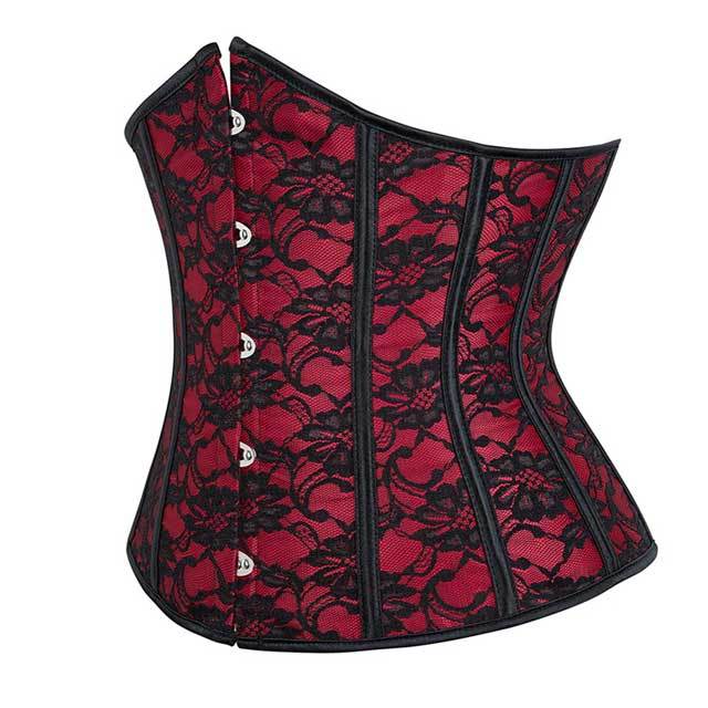 Flower Embroidery Lace Slimming Corset Top