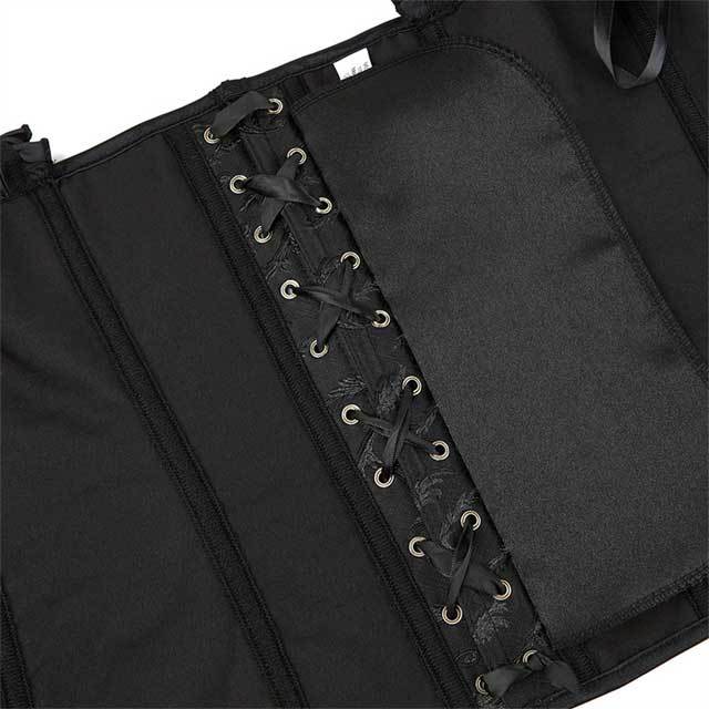 Jacquard Puff Sleeve Steel Boned Corset Tops